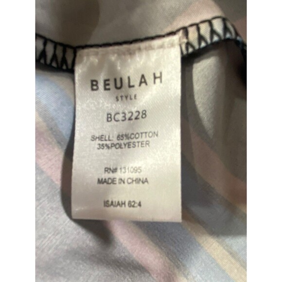 Rare Beulah Style Striped Fringe Maxi Dress Boho Style w/Belt Size Medium - Picture 3 of 11